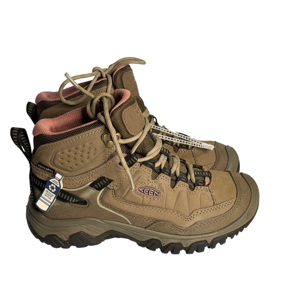 KEEN Targhee IV Waterproof Hiking Boots Womens Brindle Nostalgia Rose NEW SZ 5 - Picture 2 of 10